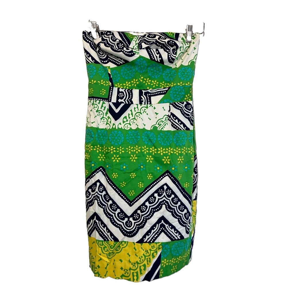 Trina Turk Cora Strapless Multi-color Sheath Dress Floral Boho Party Size 2